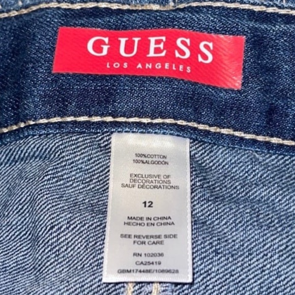NEW Guess Boys Luca Rip & Repaired Distressed Adjustable Waist Denim Belted Jean - Picture 2 of 5